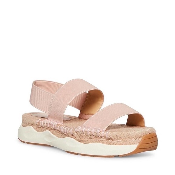 NWT Cool planet by Steve Madden Sirrius open toe pink espadrilles size 6.5 - Picture 1 of 9